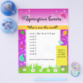 Farbenfrohe Pawise Spring Springtime Event Flyer (Einzeln)