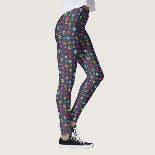 Farbenfrohe PawPrints-Leggings Leggings (Rechts)