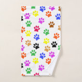 Farbenfrohe Paws Badhandtuch Set (Handtuch)