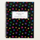 Farbenfrohe Paws Beruflich Salon Planer (Vorderseite)