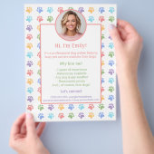 Farbenfrohe Paws Custom Foto Dog Walker Services Flyer (Hand)