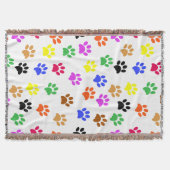 Farbenfrohe Paws Decke (Vorderseite)