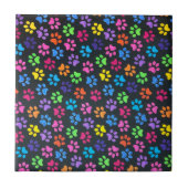 Farbenfrohe Paws Fliese (Vorderseite)