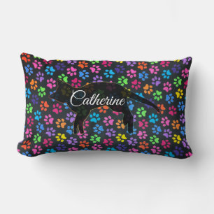 Farbenfrohe Paws Lendenkissen