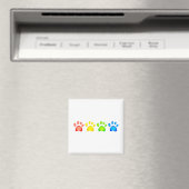Farbenfrohe Paws Magnet (In Situ (Geschirrspüler))