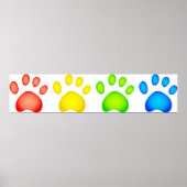 Farbenfrohe Paws Poster (Vorne)