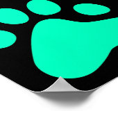 Farbenfrohe Paws Poster (Ecke)