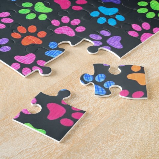 Farbenfrohe Paws Puzzle (Seite)