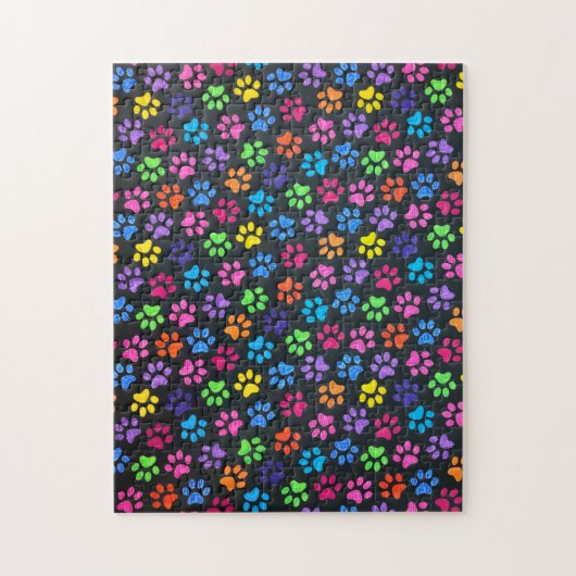Farbenfrohe Paws Puzzle (Vertikal)