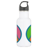 Farbenfrohe Peace Schild Wasserflaschen Trinkflasche (Vorderseite)