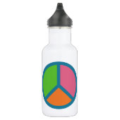 Farbenfrohe Peace Schild Wasserflaschen Trinkflasche (Rechts)