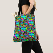 Farbenfrohe PEACE Web nahtlose Muster + Ihre Ideen Tasche (Von Nahem)