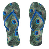 Farbenfrohe Peacock Feather Eyespot Muster Badesandalen (Fußbett)
