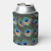 Farbenfrohe Peacock Feather Eyespot Muster Dosenkühler (Kanne Rückseite)