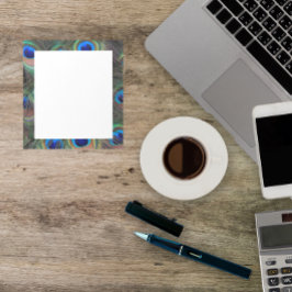 Farbenfrohe Peacock Feather Eyespot Muster Notizblock