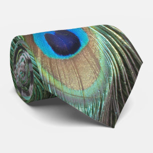 Farbenfrohe Peacock Feathers Pattern Neck Tie Krawatte