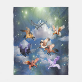 Farbenfrohe Pegasus Fliegendes Pferd Der Mythos is Fleecedecke