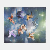 Farbenfrohe Pegasus Fliegendes Pferd Der Mythos is Fleecedecke (Vorderseite (Horizontal))