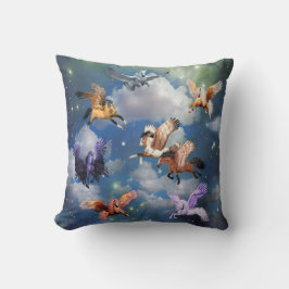 Farbenfrohe Pegasus Fliegendes Pferd Der Mythos is Kissen