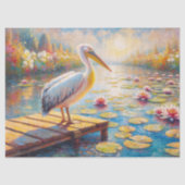 Farbenfrohe Pelican Decoupage Seidenpapier (Vorderseite)