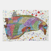 Farbenfrohe Penguin und Baby Chick Küchentücher (Horizontal)