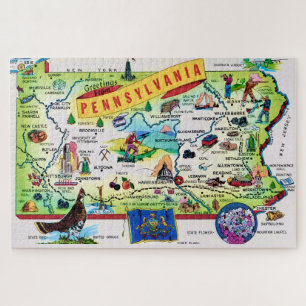 Farbenfrohe Pennsylvania 20x30 Postkarte Puzzle