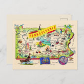 Farbenfrohe Pennsylvania Karte (Vorne/Hinten)