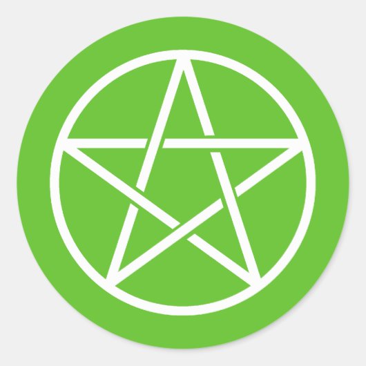 Farbenfrohe Pentagramme Runder Aufkleber (Vorderseite)