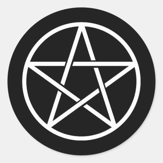 Farbenfrohe Pentagramme Runder Aufkleber (Vorderseite)