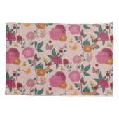 Farbenfrohe Peony, Butterflyts, Biene, Lady Bug&Bl Kissenbezug (Rückseite)