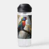 Farbenfrohe Perche: Ein Regenbogengitter im Baum Trinkflasche (Rückseite)