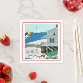 Farbenfrohe, perfekt neue englische Küste Serviette (Beispiel)