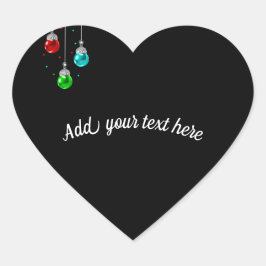 Farbenfrohe Perlen Herz-Aufkleber