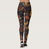 Farbenfrohe persische Blumenmuster Leggings (Rückseite)