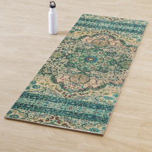 Farbenfrohe persische Motiv Teppich-Design Yoga-Ma Yogamatte