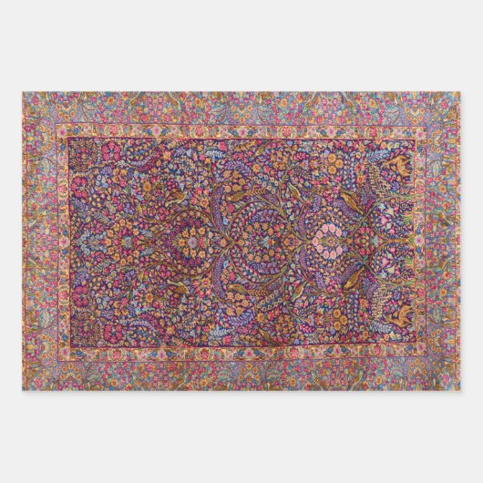 Farbenfrohe Persische Rug Pattern Geschenkpapier Set (Vorderseite)