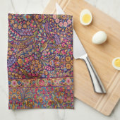 Farbenfrohe Persische Rug Pattern Geschirrtuch (Viertel Falte)