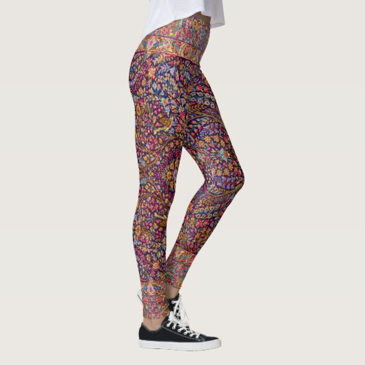Farbenfrohe Persische Rug Pattern Leggings (Rechts)