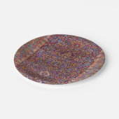 Farbenfrohe Persische Rug Pattern Pappteller (Schrägansicht)