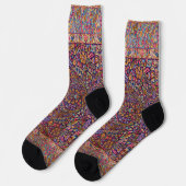 Farbenfrohe Persische Rug Pattern Socken (Linkes Detail)