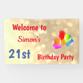 Farbenfrohe Personalisierte 21. Geburtstag Banner