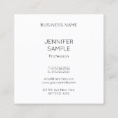 Farbenfrohe Personalisierte Abstrakte Vorlage Eleg Quadratische Visitenkarte (Rückseite)