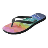 Farbenfrohe Personalisierte Bezeichnung Bacheloret Badesandalen (Schrägansicht)