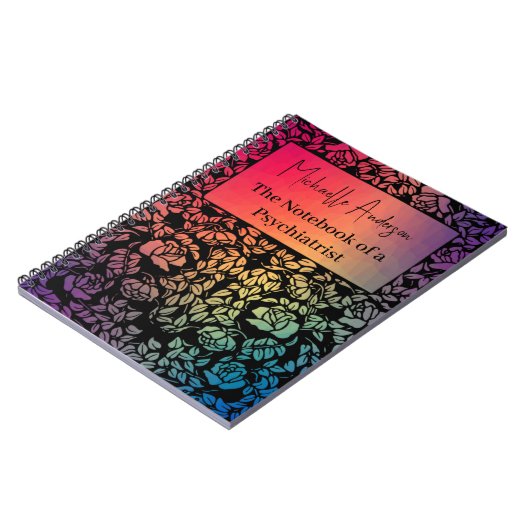 Farbenfrohe Personalisierte Bezeichnung Notebook Notizblock (Linke Seite)