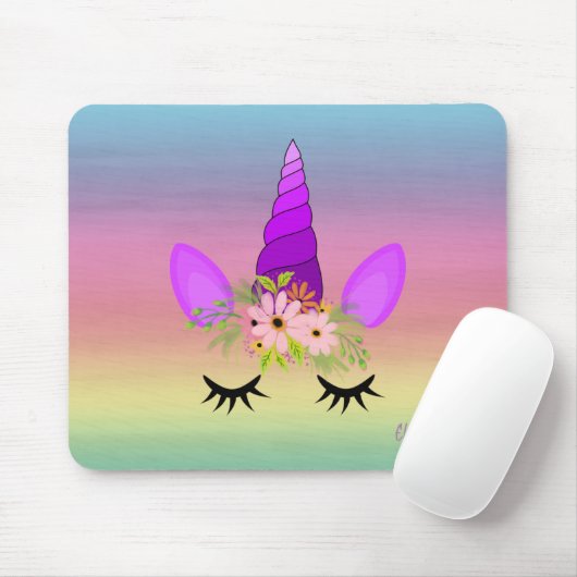 Farbenfrohe - Personalisierte Einhornwand Mousepad (Mit Mouse)