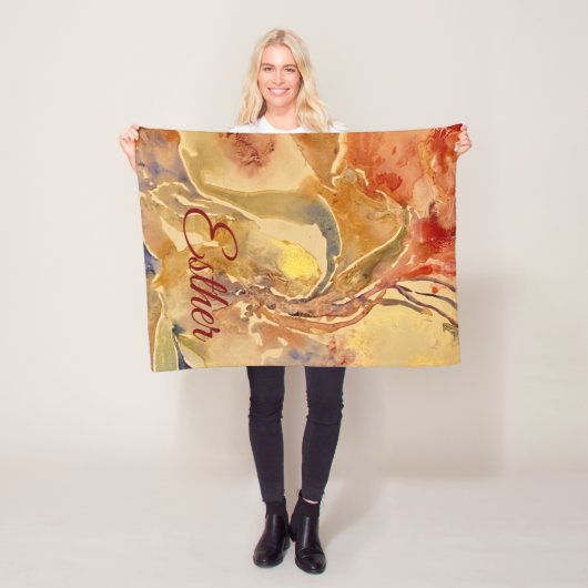 Farbenfrohe personalisierte Fleece-Decke Fleecedecke (Beispiel)