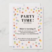 farbenfrohe personalisierte Geburtstagseinladung Einladung (Vorderseite)