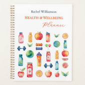 Farbenfrohe Personalisierte Gesundheit und Wohlbef Planer (Vorderseite)