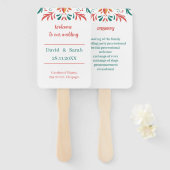 farbenfrohe Personalisierte Hochzeitsfeier Fächer (Vorne und Hinten)