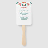 farbenfrohe Personalisierte Hochzeitsfeier Fächer (Rückseite)